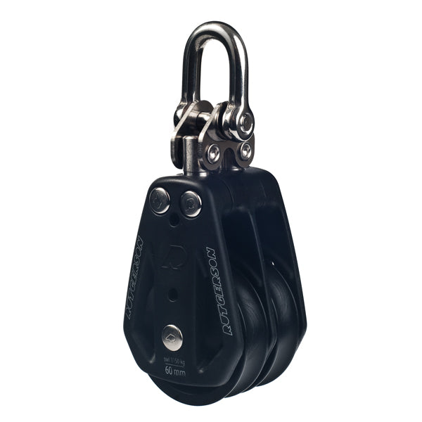 Rutgerson dobbeltblok 60mm 8mm sjækel