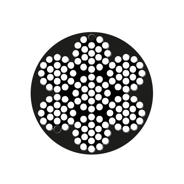 Wire 7 x 19 coated hvid Ø4 x 8mm - 12m