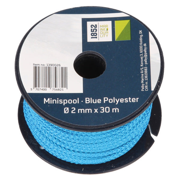 1852 Minirulle blå Polyester Ø2mm x 30m