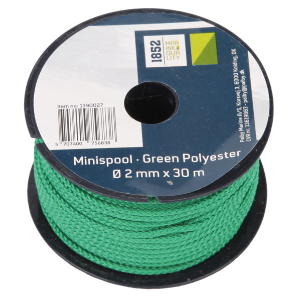1852 Minirulle grøn Polyester Ø2mm x 30m