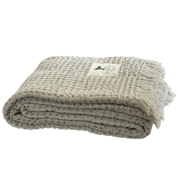 MB SEA &SALT Badehåndklæder vaflet Beige 180 x 100 cm